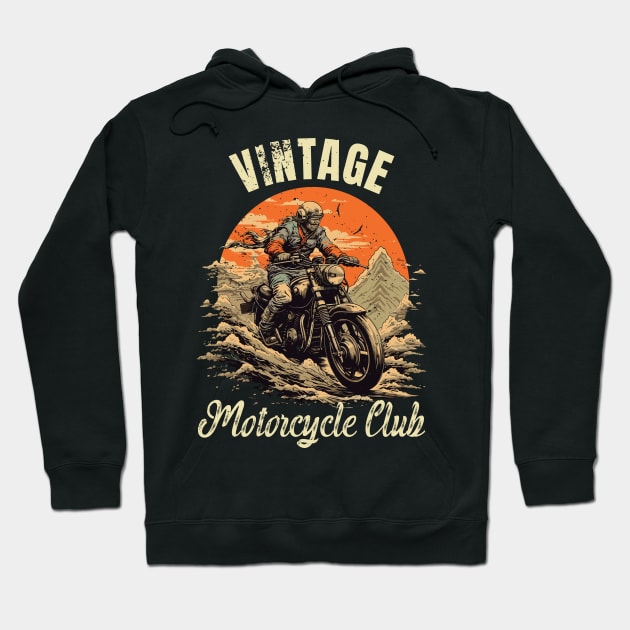 Vintage Motor Cycle Club Hoodie by Yopi